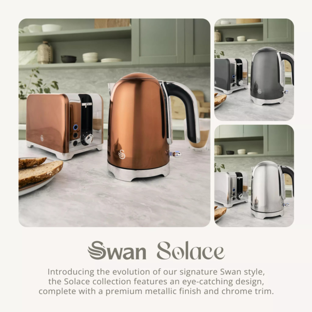 Swan SK19026COP Solace 1.7 Litre Rapid Boil Jug Kettle Copper