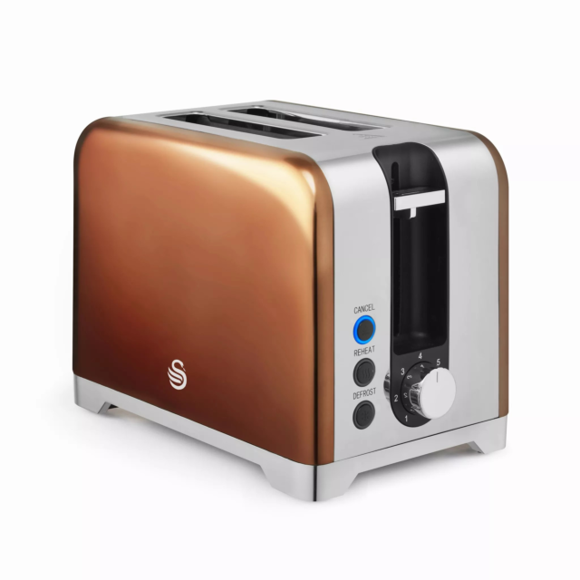 Swan ST19031COP Solace 2 Slice Toaster Copper