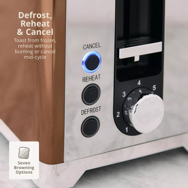 Swan ST19031COP Solace 2 Slice Toaster Copper