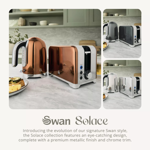 Swan ST19031COP Solace 2 Slice Toaster Copper