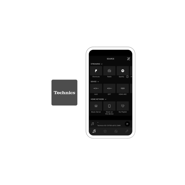Technics SC-CX700B-K Wireless Speaker System Black