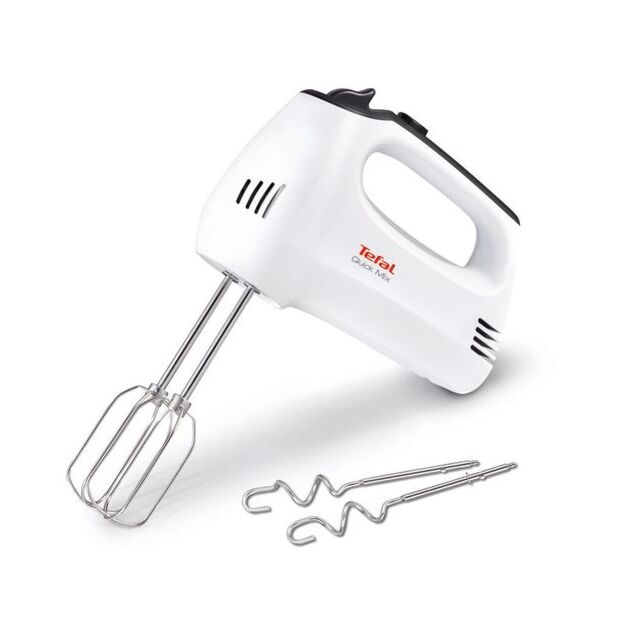 Tefal HT310140 Quick Mix Hand Mixer, 300W White