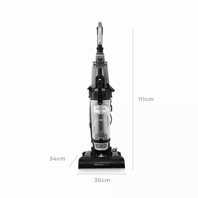 Tower T108001PLPET Bagless Pet Upright Vacuum Cleaner Black