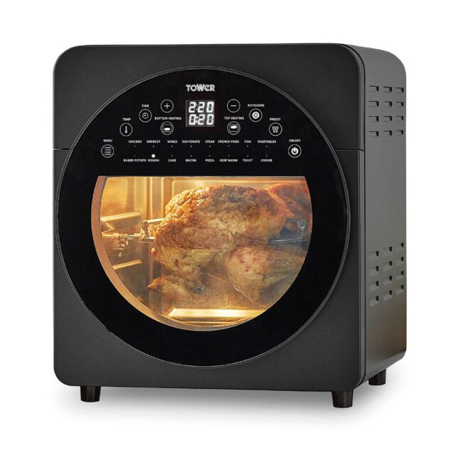 Tower T17051BLK 5 In 1 14.5L Digital Air Fryer With Rotisserie Black