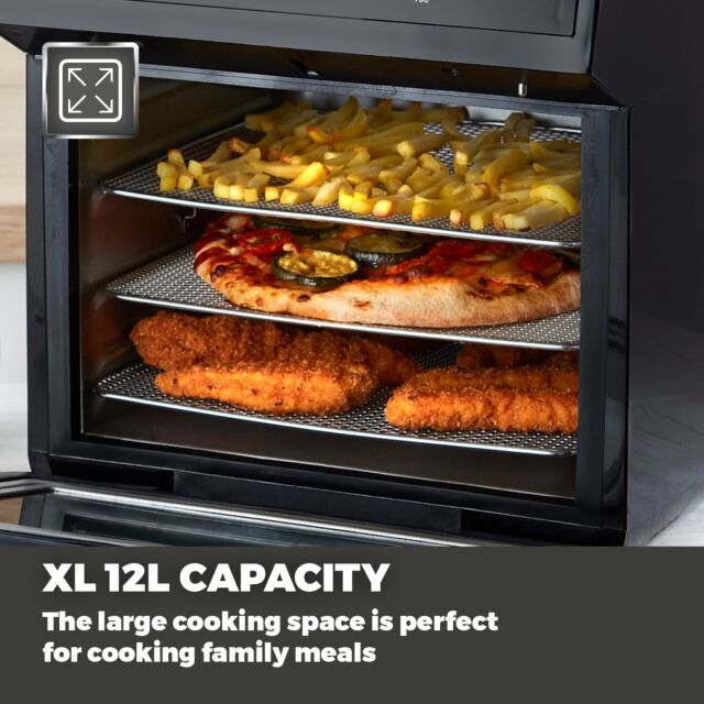 Tower T17065 Vortx 12 Litre Air Fryer Oven Black