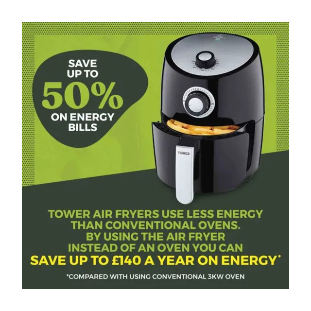 Tower T17087 Vortx 2 Litre Air Fryer Black