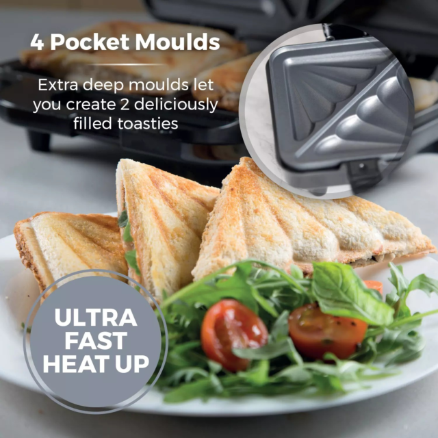 Tower T27013 Deep Fill Sandwich Maker Black