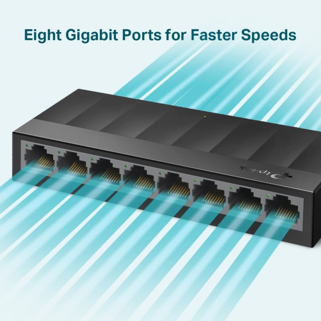 Tp-Link LS1008G 8 Port Gigabit Desktop Switch Black