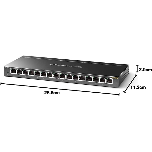 Tp-Link TL-SG116E 16-Port Gigabit Easy Smart Switch Black