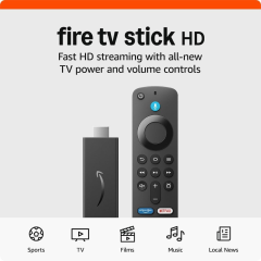 Amazon AMAZON FIRE TV STICK HD Free And Live TV, Alexa Voice Remote, Smart Home Controls, HD Streami
