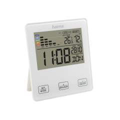 Hama 00176967 Thermometer Hygrometer Clock White