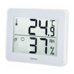 Hama 00186360 Thermo Hygrometer, Incl. Battery White