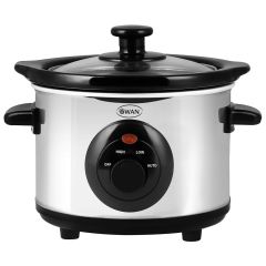 Swan SF17010N 1.5 Litre Slow Cooker, Removable Ceramic Pot Stainless Steel